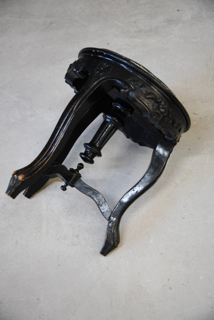 Ebonised Small Stool - Kernow Furniture