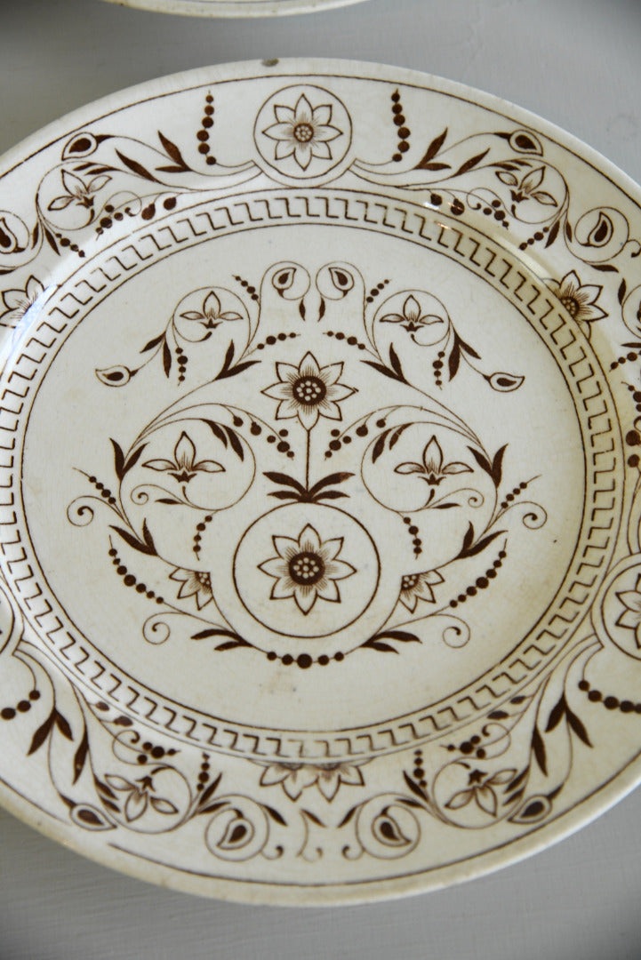 4 x T G F B Parisian Granite Scroll Breakfast Plates - Kernow Furniture