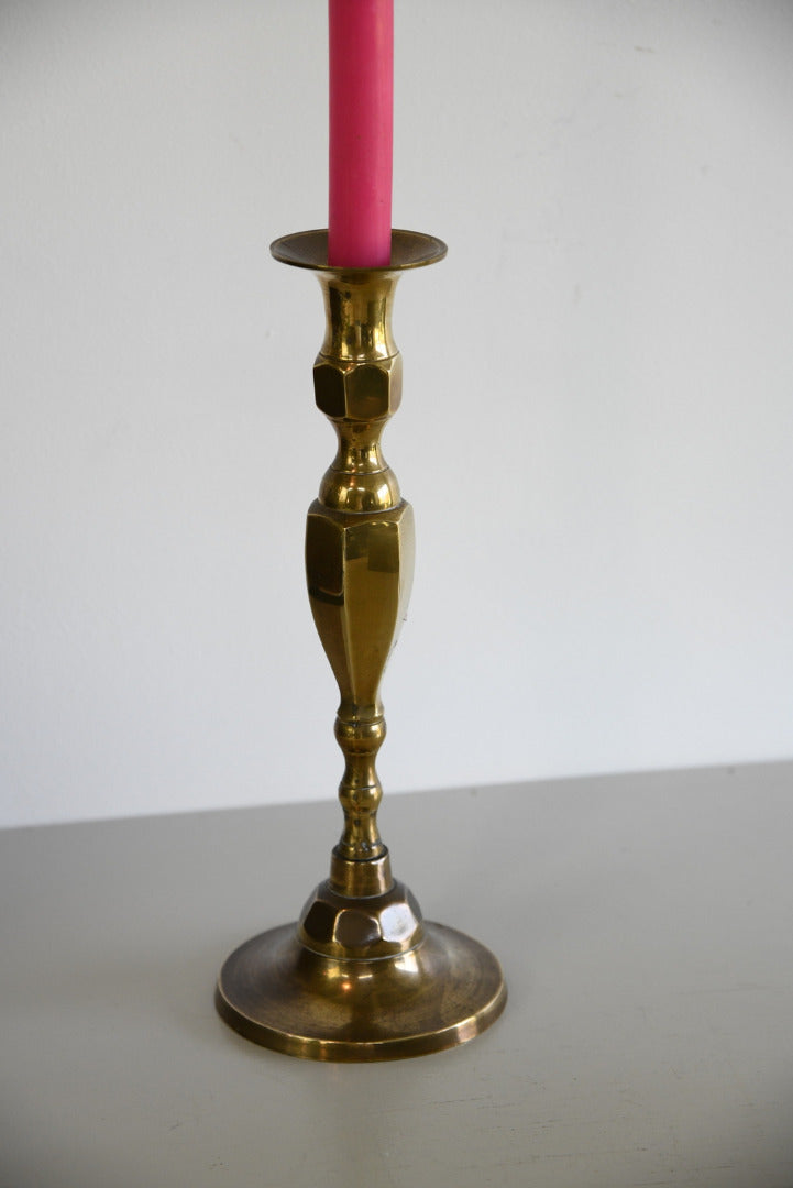 Single Brass Candlestick - Kernow Furniture