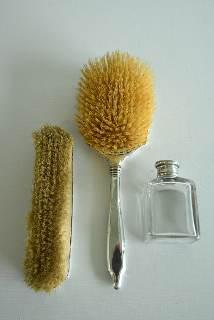 Silver Brushes & Bottle - Kernow Furniture