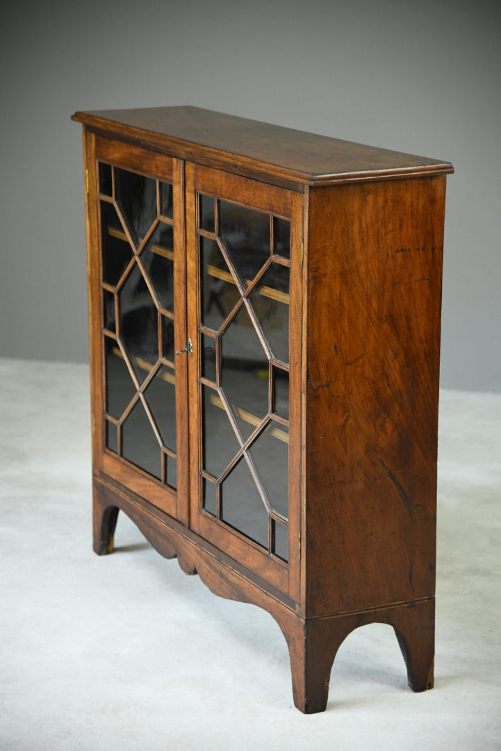 Mahogany Astragal Glazed Bookcase - Kernow Furniture