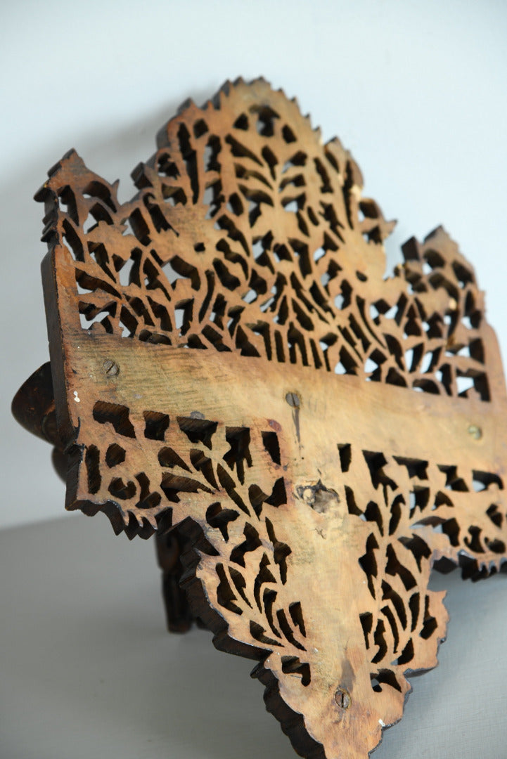 Anglo Indian Pierced & Carved Wall Bracket - Kernow Furniture