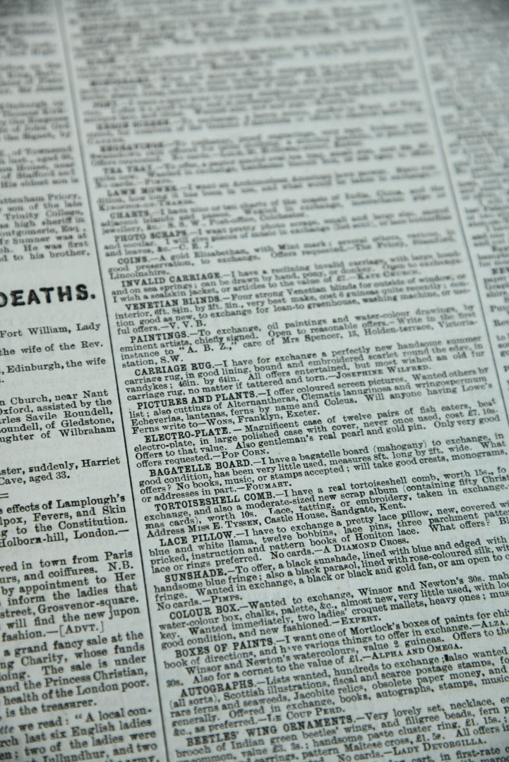 The Queen - Lady's Newspaper 1837 - Kernow Furniture