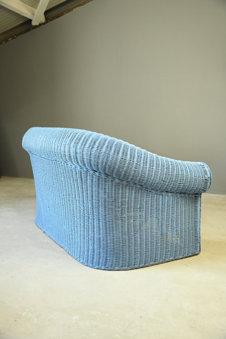 Blue Wicker Sofa - Kernow Furniture