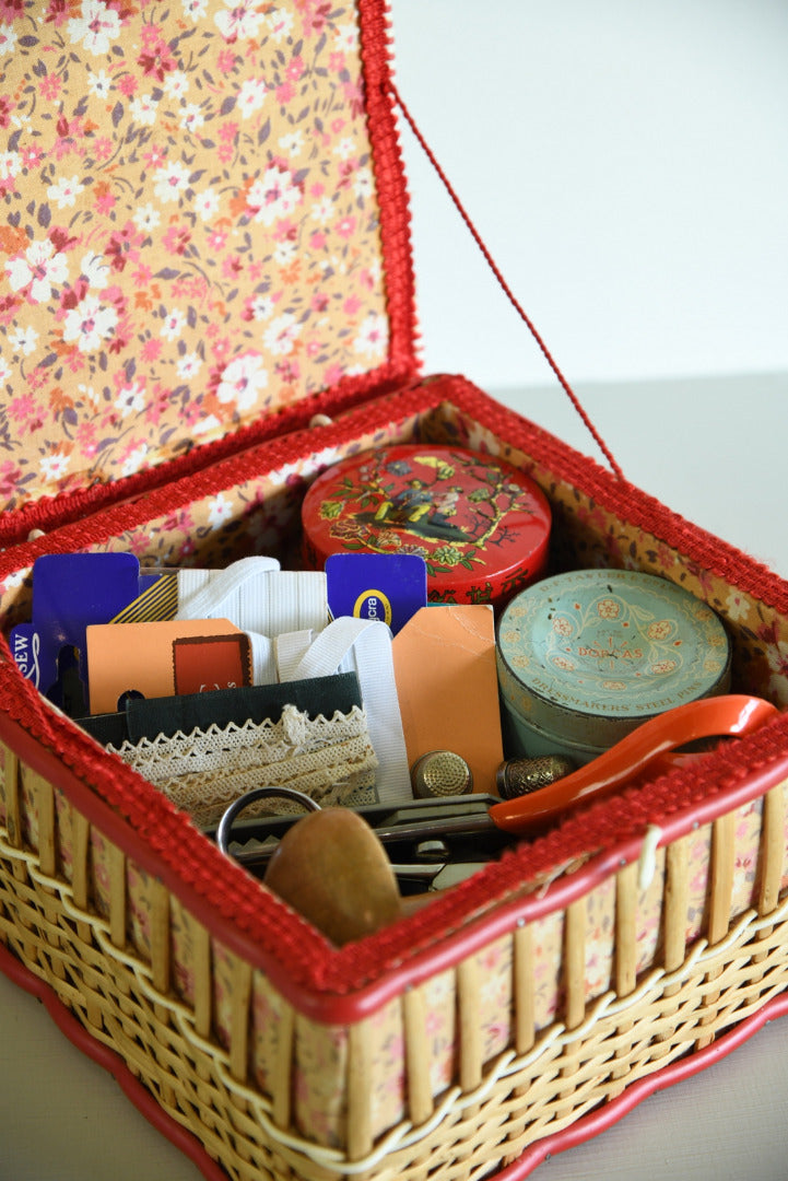 Vintage Sewing Box & Contents - Kernow Furniture