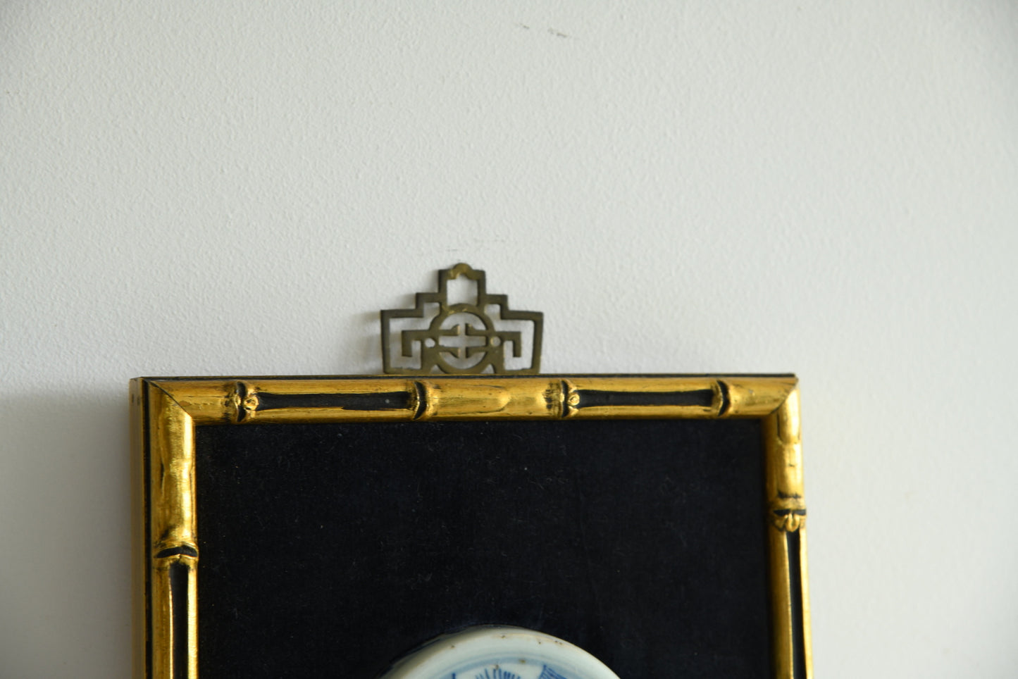 Pair Oriental Blue White Mounted Ginger Jar Lids