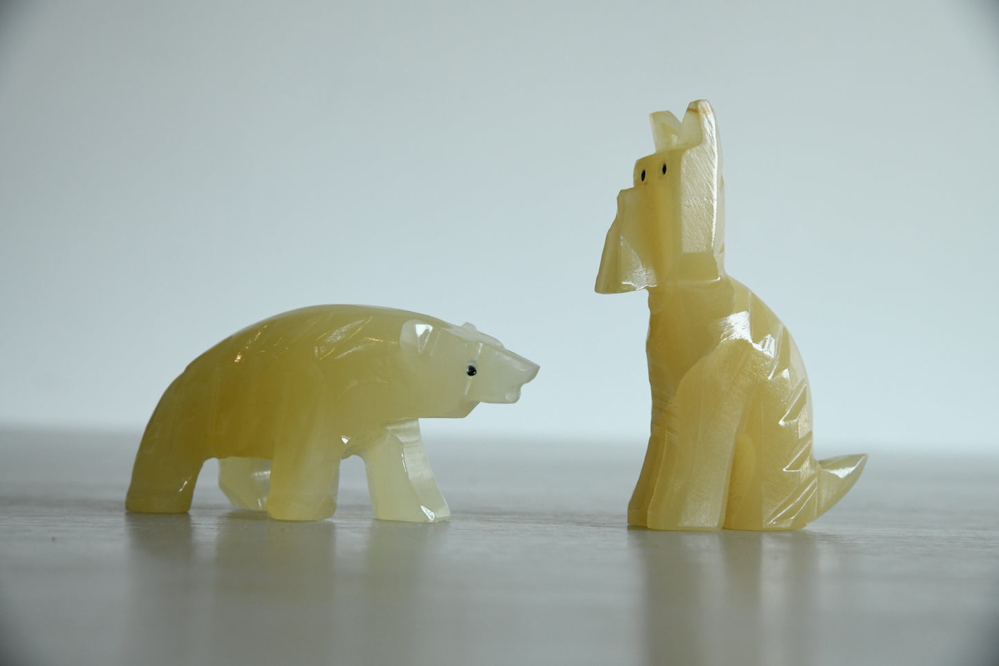 Ornamental Marble Dog & Bear