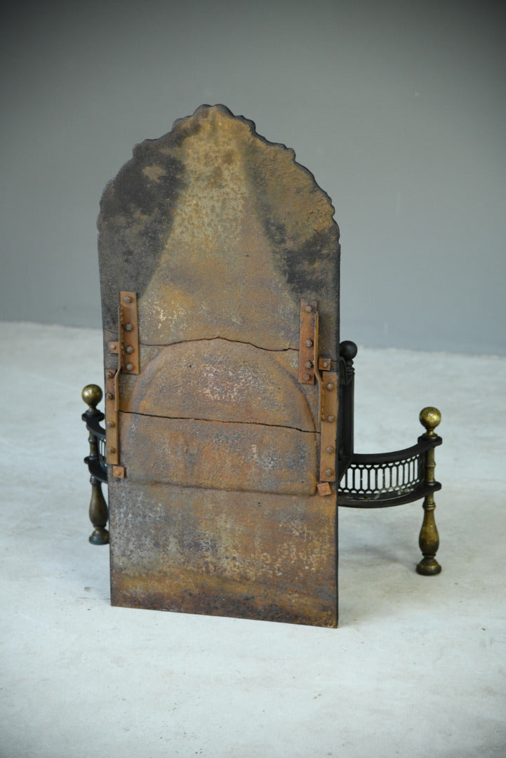 Antique Brass Cast Iron Fire Basket