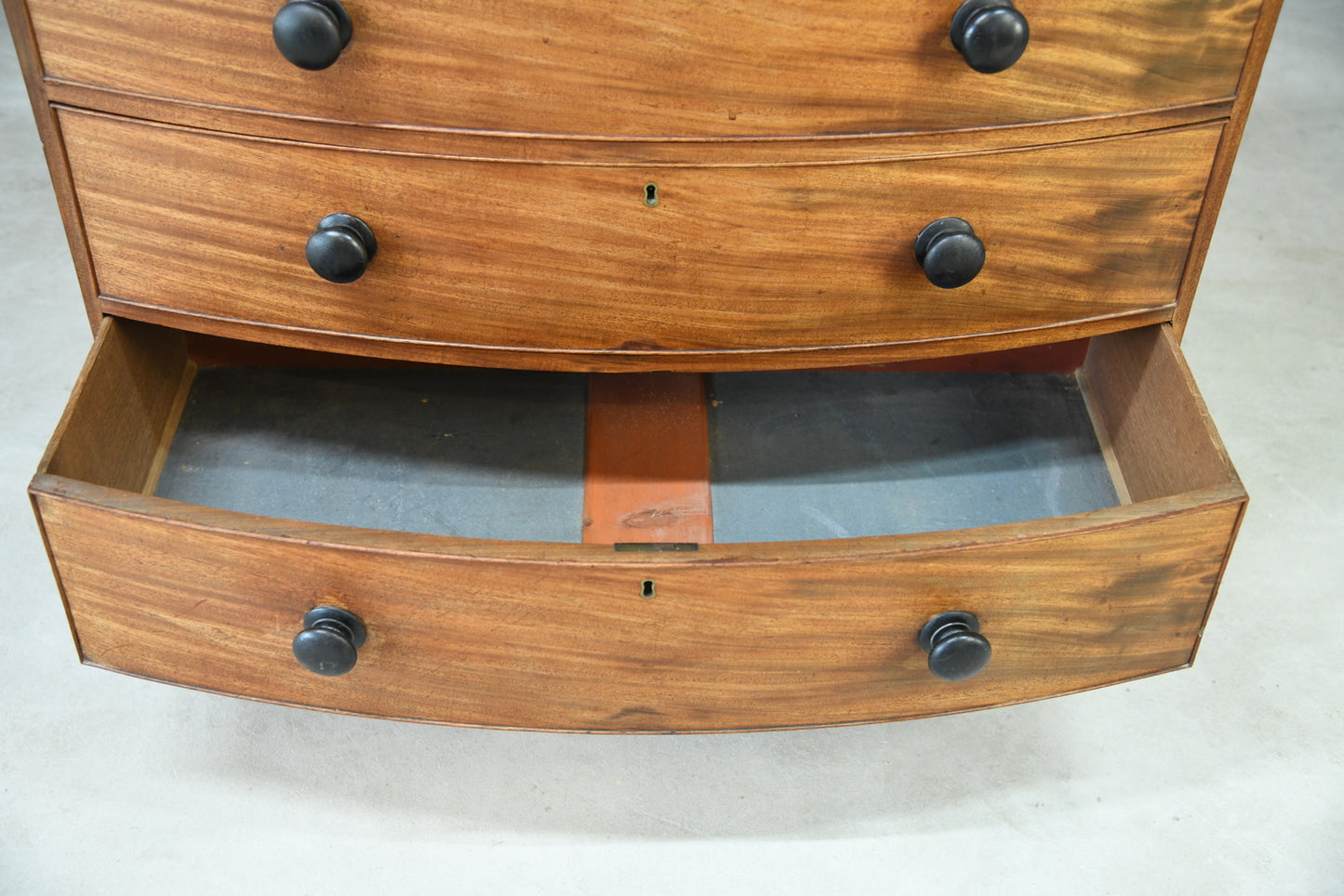 Antique Mahogany Bow Front Chest of Drawers