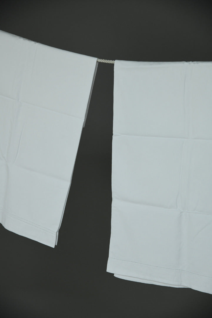 Pair White Linen Bolster Case Kernow Furniture