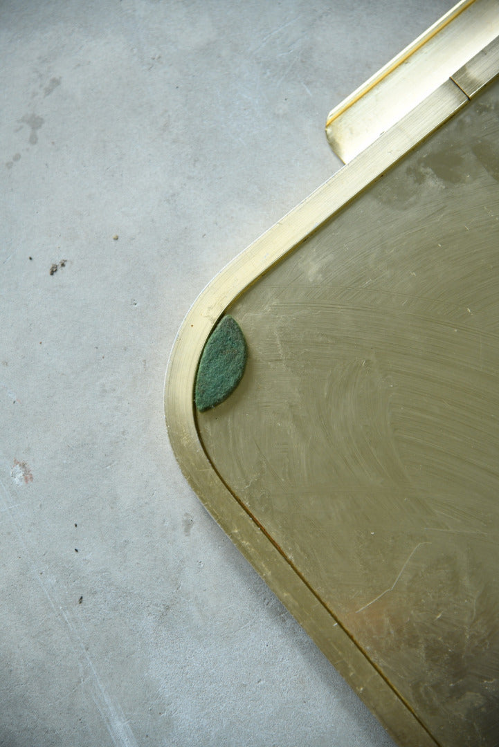 Large Vintage Carefree Gold Tone Cocktails Tray