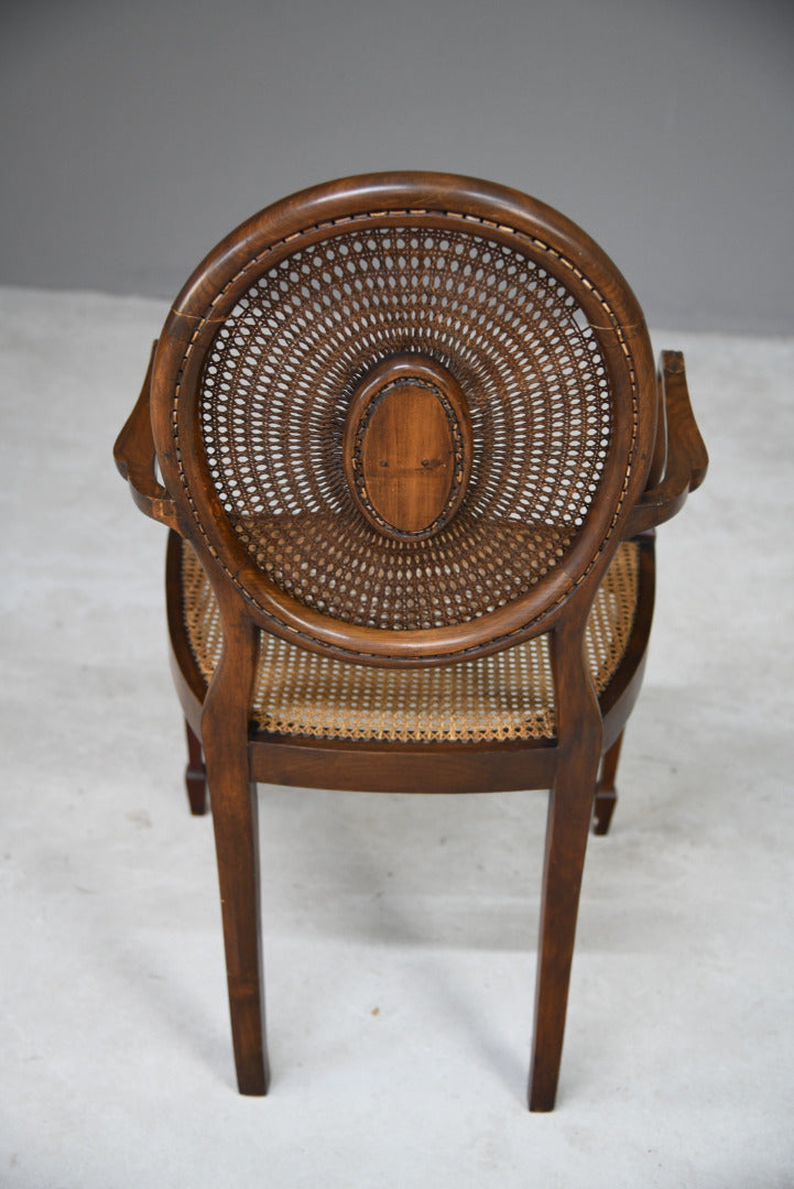 Pair French Cane Armchairs