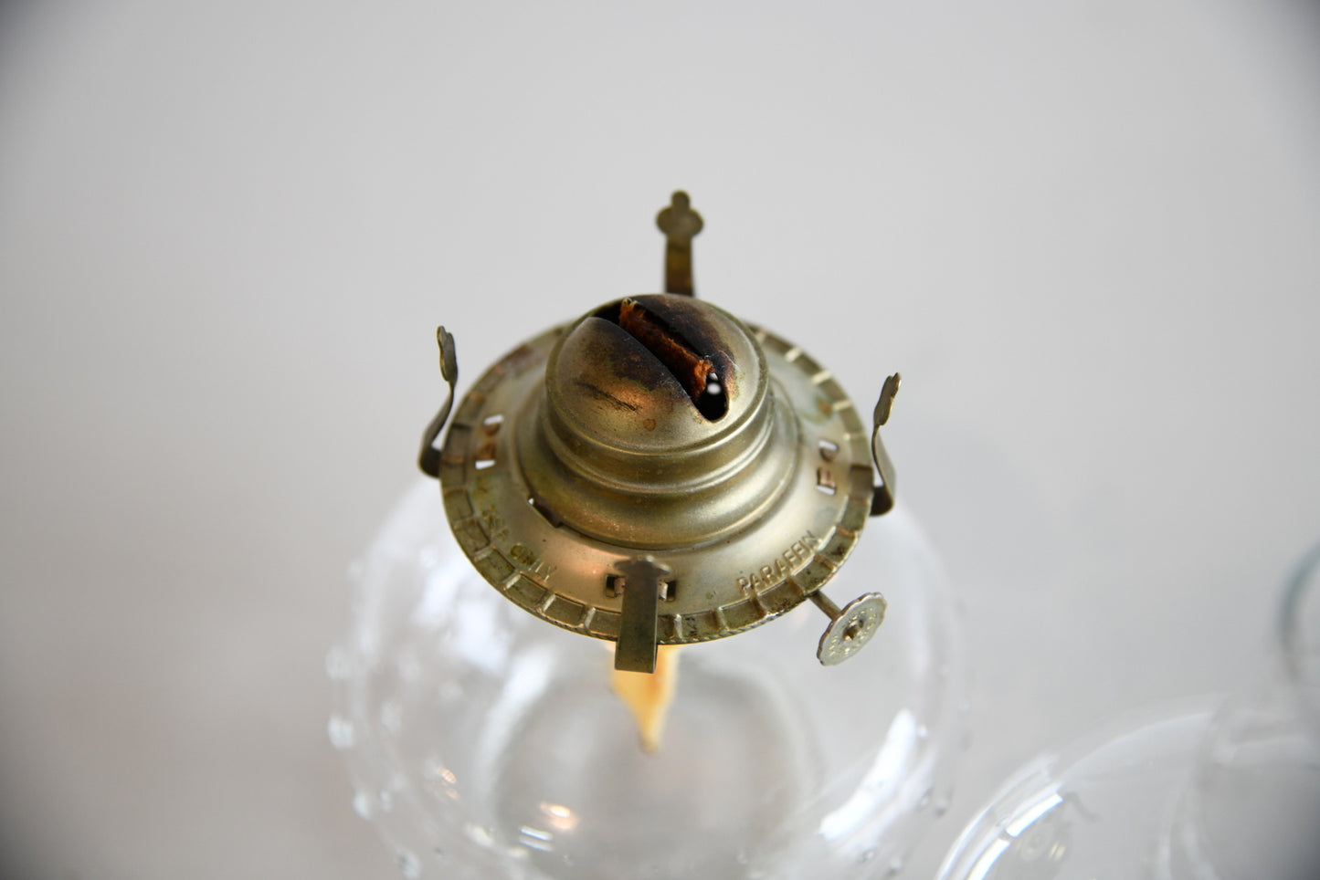 Hobnail Glass Paraffin Lamp