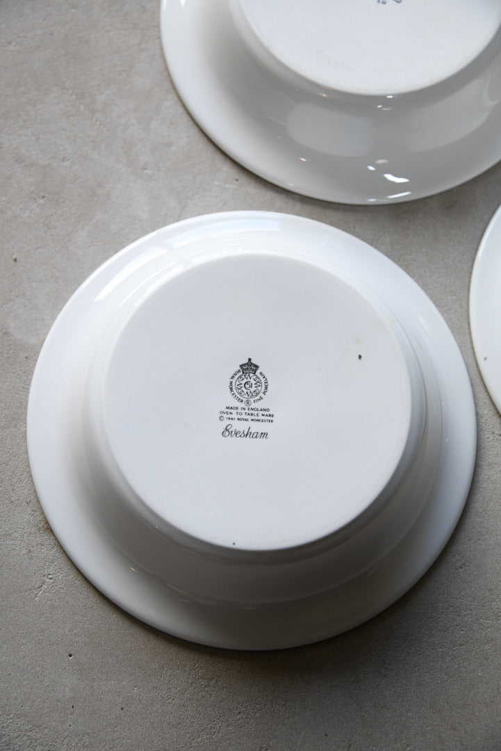 3 x Royal Worcester Evesham Dishes