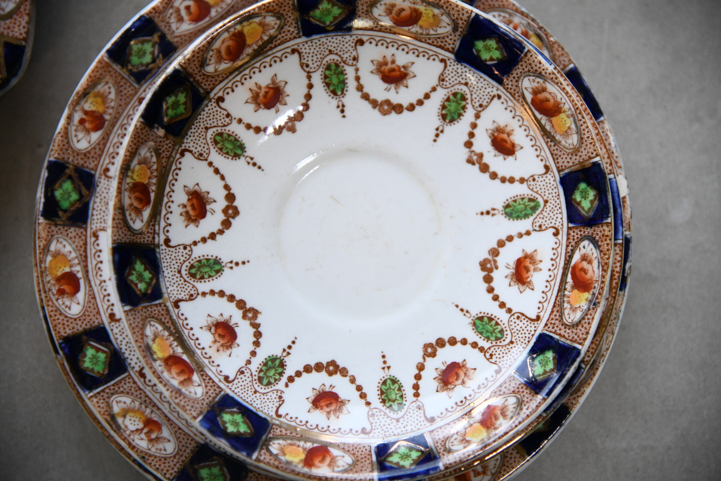 Sandon Royal Albion Imari Tea Cups Saucers