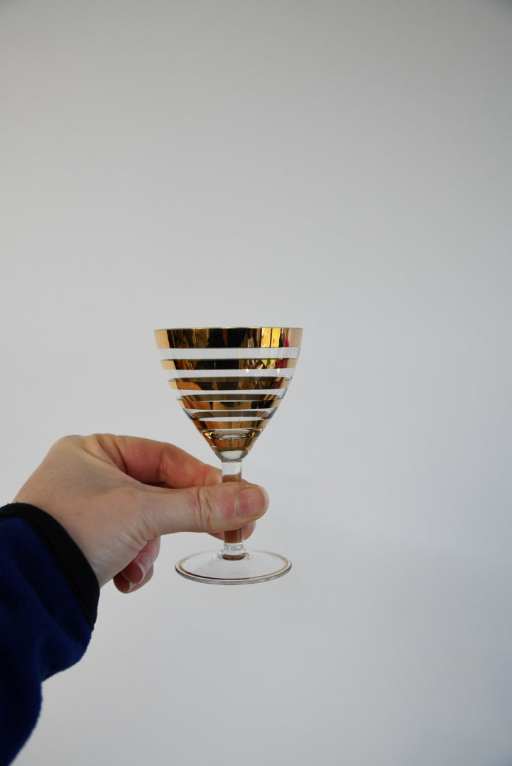 Vintage Gold Liquer Glasses
