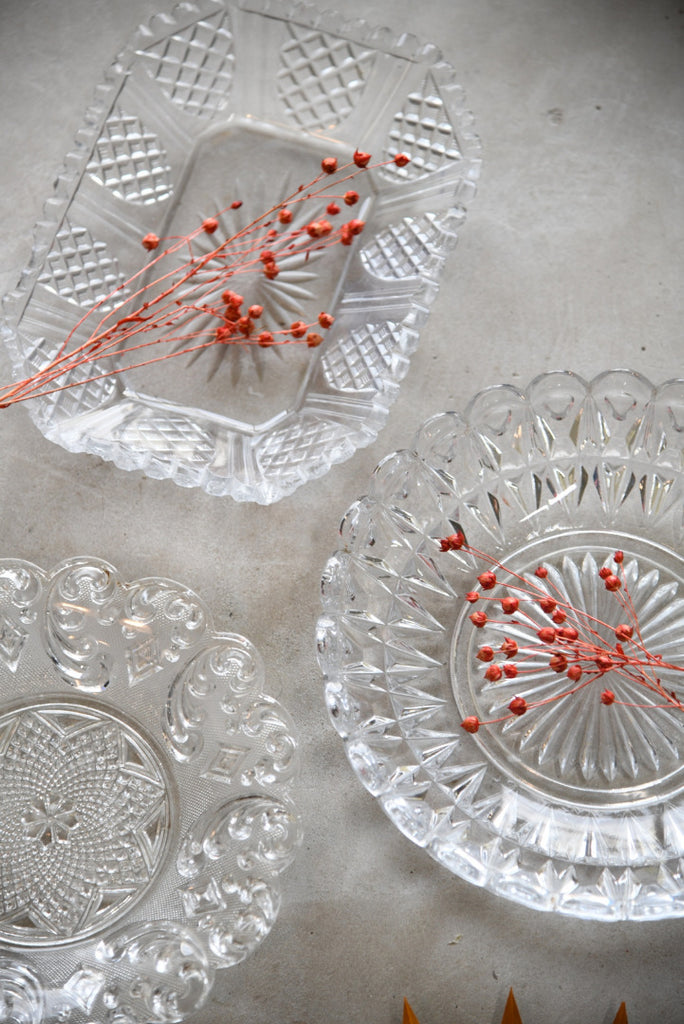 3 Vintage Glass Dishes