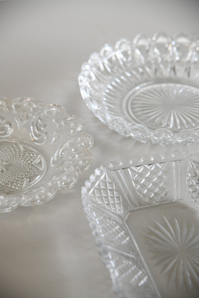 3 Vintage Glass Dishes