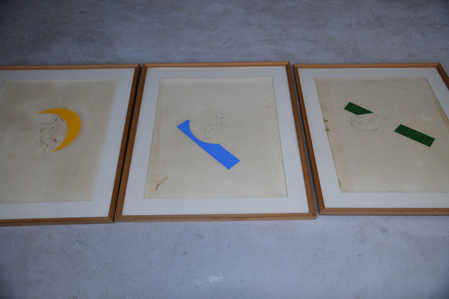 Series of 3 Framed Pastels