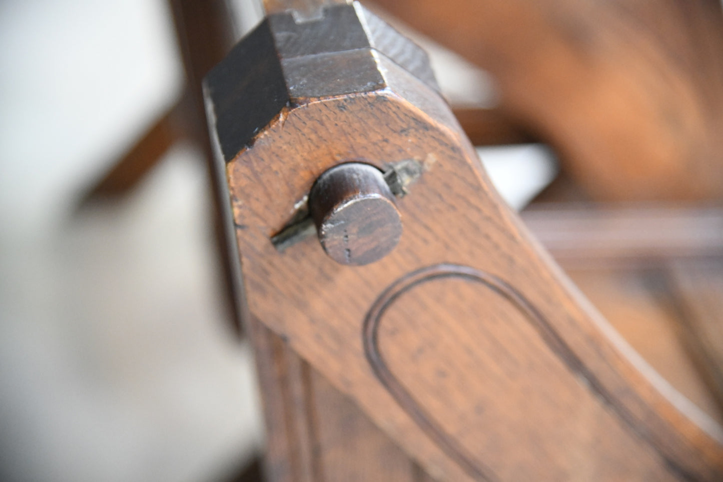 Pair Antique Oak Glastonbury Hall Chairs