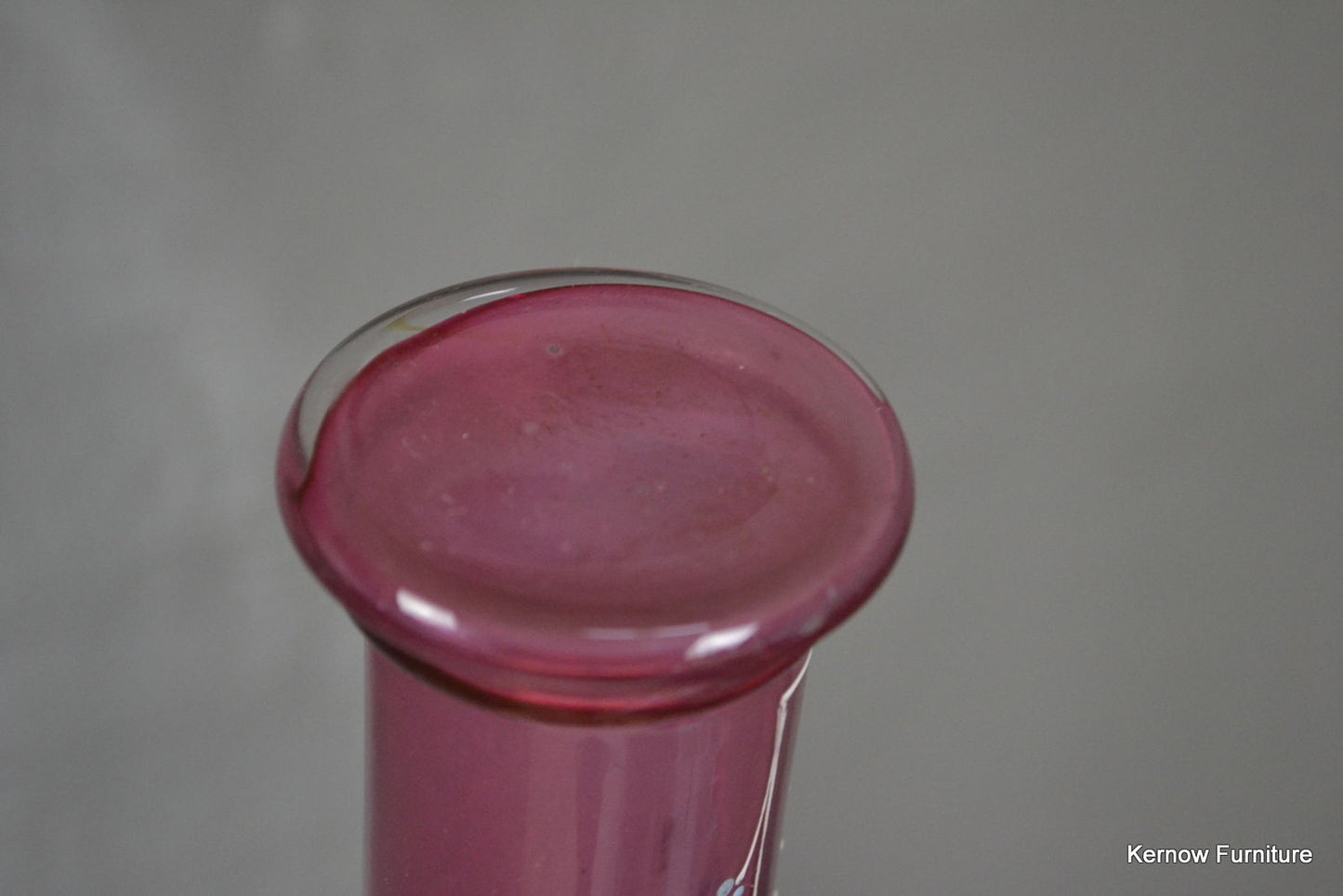 Pair Small Cranberry Glass Vase - Kernow Furniture