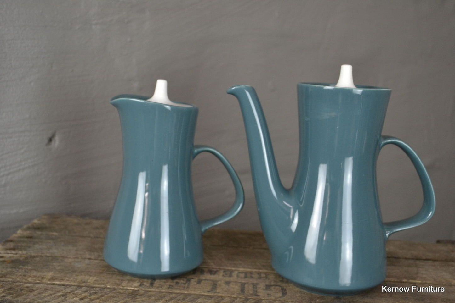 Poole Pottery Blue Moon Coffee Pot & Water Jug - Kernow Furniture