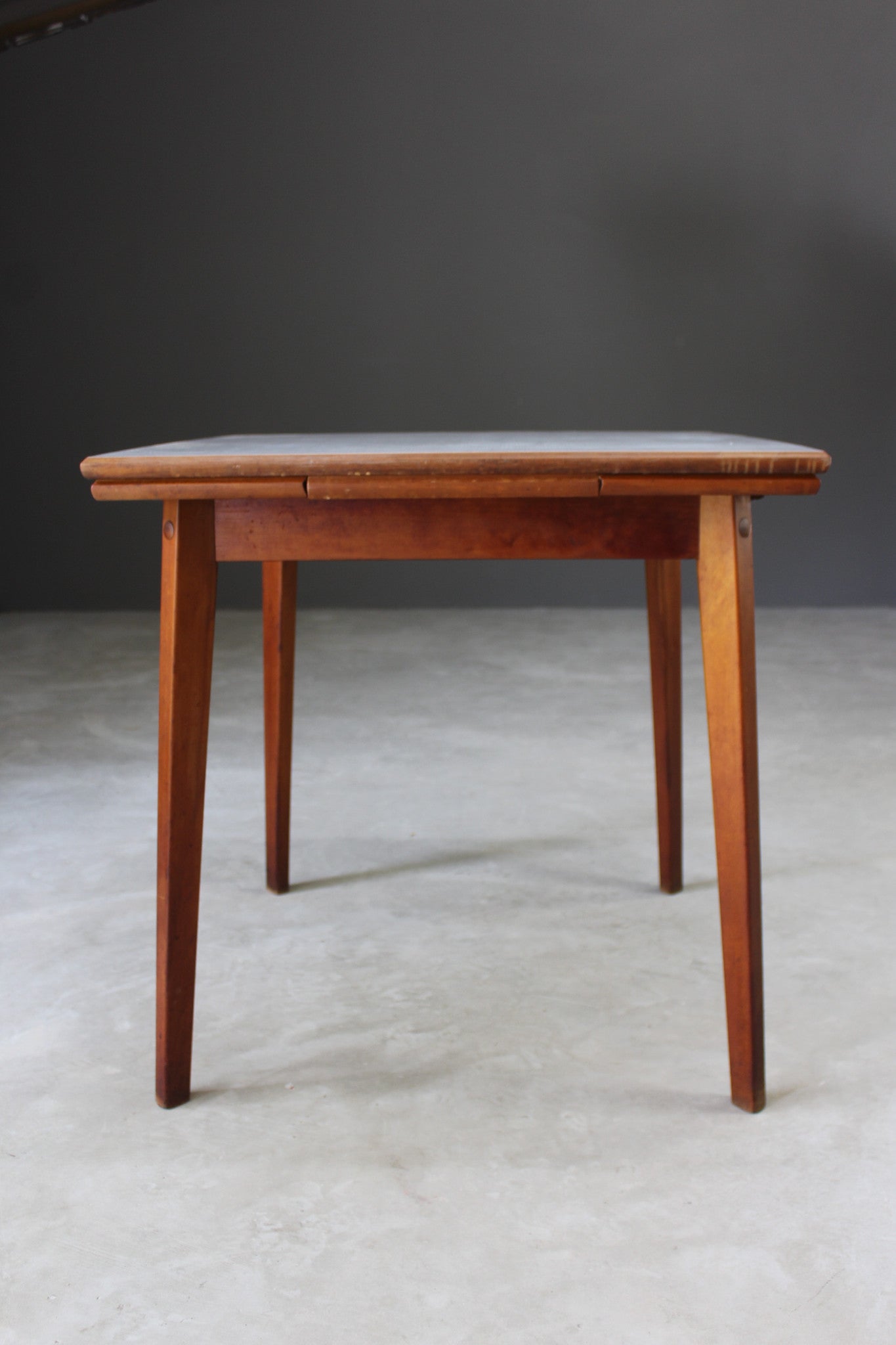 Retro Square Extending Formica Kitchen Table - Kernow Furniture