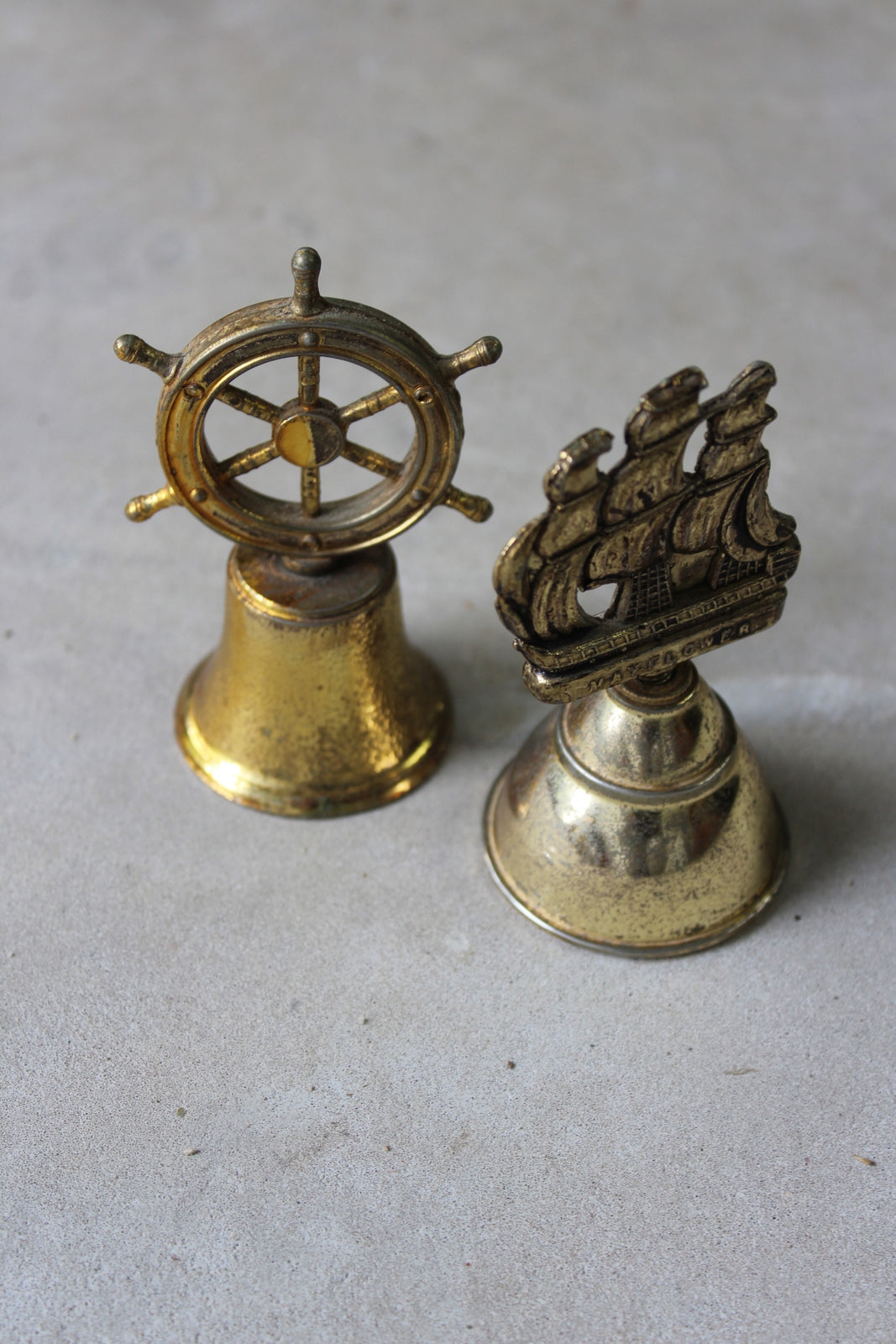 Pair Kitsch Brass Table Bells - Kernow Furniture