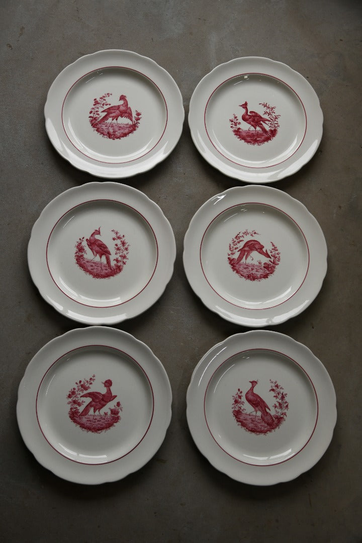 6 x Copeland Spode Red Pheasant Dinner Plates – Kernow Furniture