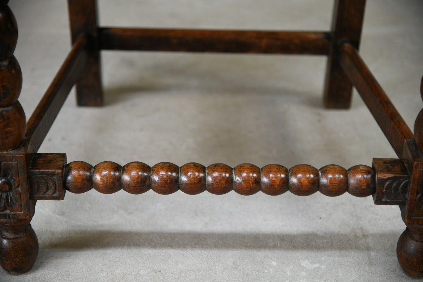 Single 17th Century Style Carved Oak Chair