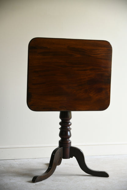 Antique Mahogany Tilt Top Occasional Table