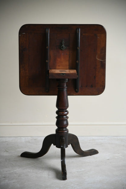 Antique Mahogany Tilt Top Occasional Table