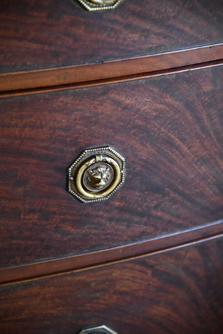 Antique Mahogany Bow Front Chest of Drawers