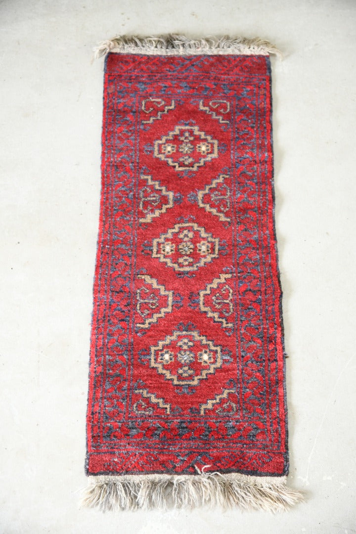 Red Afghan Wool Runner