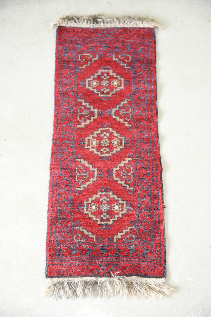 Red Afghan Wool Runner