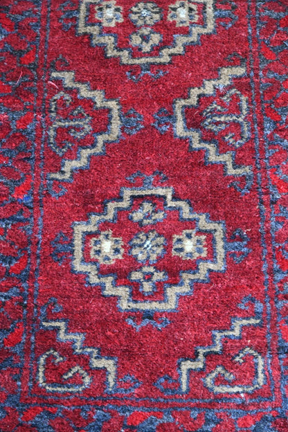 Red Afghan Wool Runner