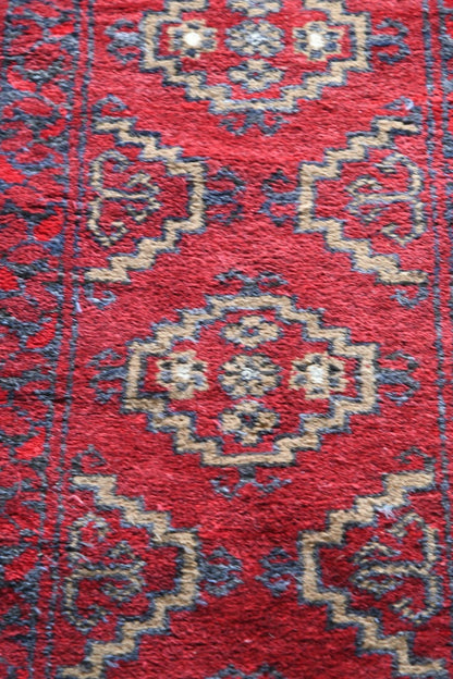 Red Afghan Wool Runner