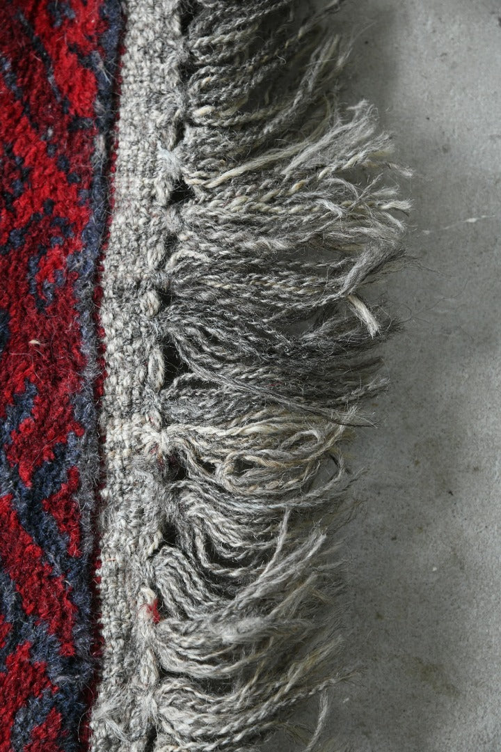 Red Afghan Wool Runner