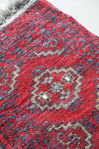 Red Afghan Wool Runner