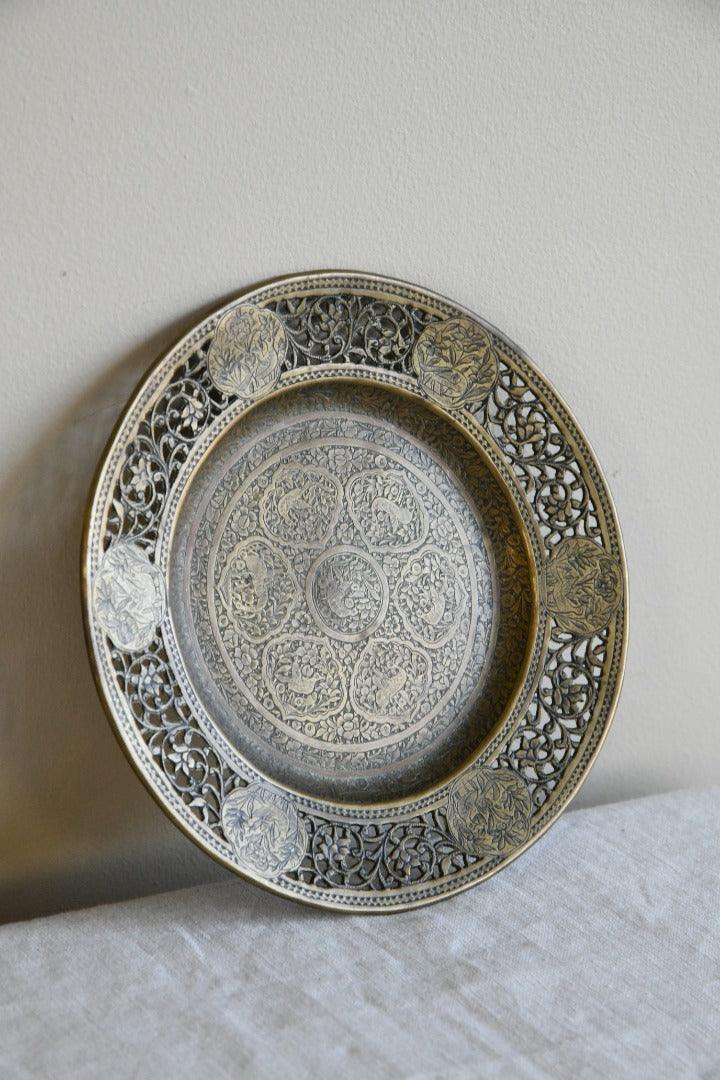 Decorative Eastern Pierced Brass Dish