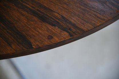 Mid Century Chrome & Rosewood Round Dining Table