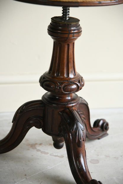 Victorian Rosewood Piano Stool