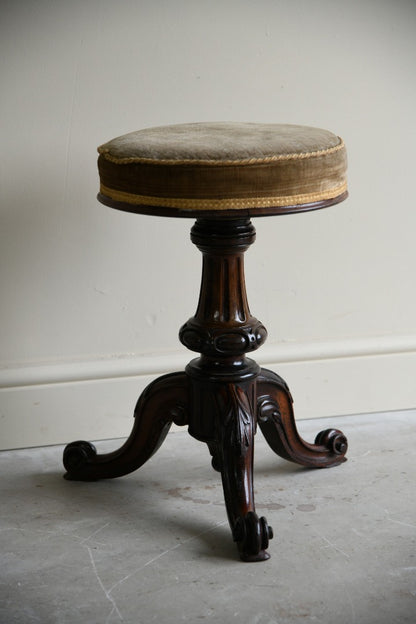 Victorian Rosewood Piano Stool