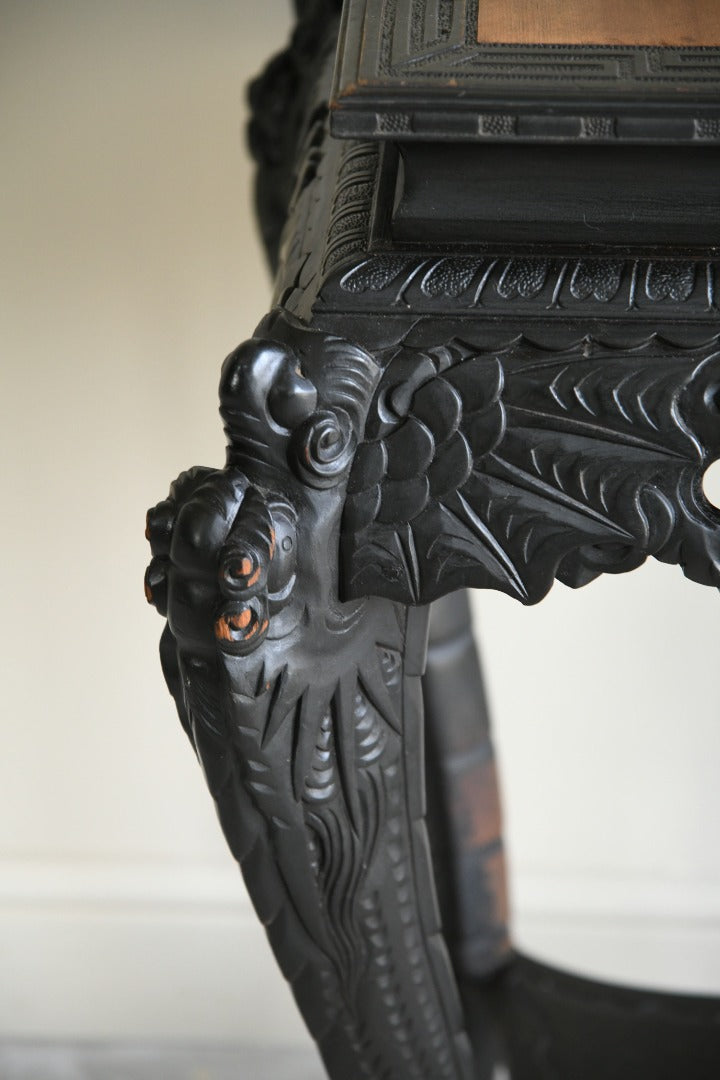 Oriental Ebonised Jardinere Plant Stand