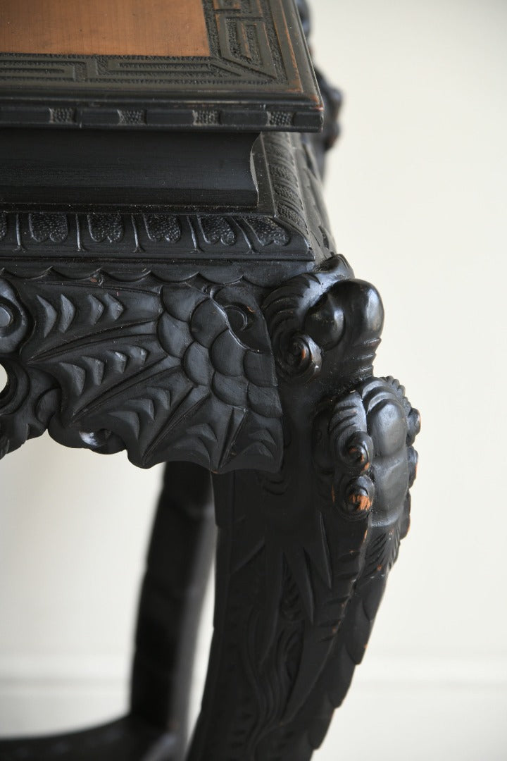 Oriental Ebonised Jardinere Plant Stand