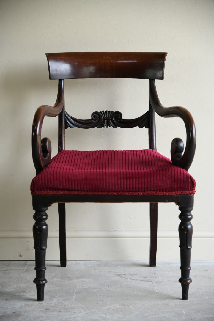 19th Century Mahogany Carver Chair