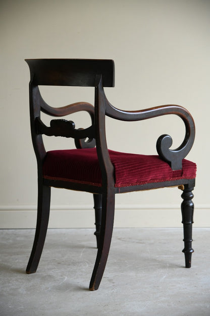 19th Century Mahogany Carver Chair