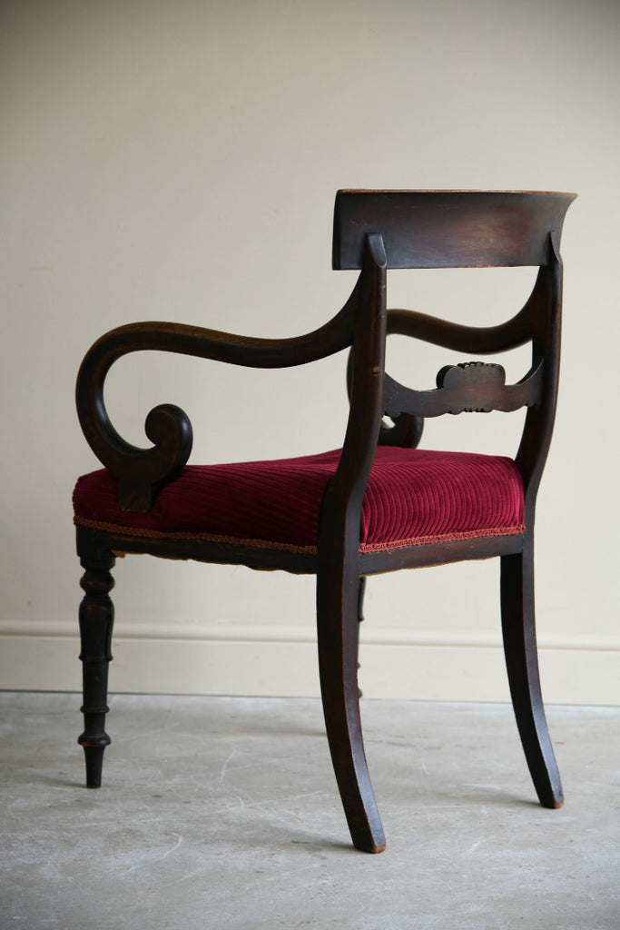19th Century Mahogany Carver Chair