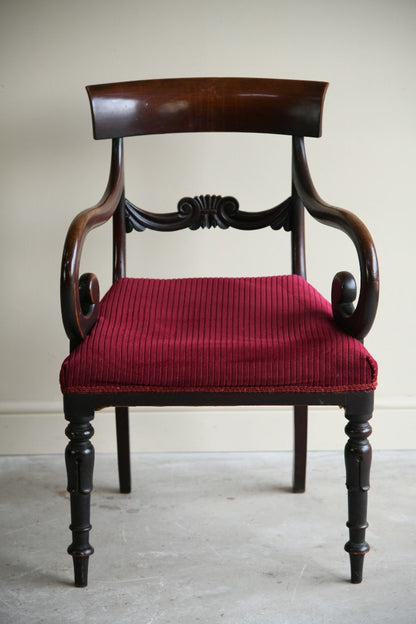 19th Century Mahogany Carver Chair