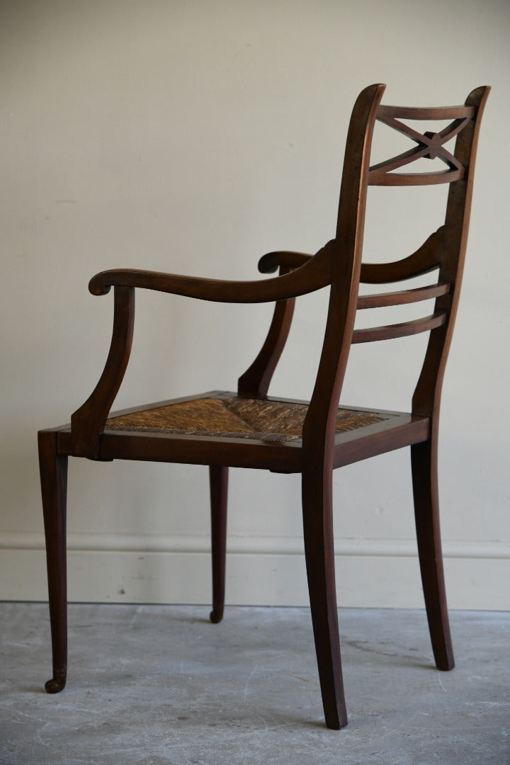 Single Continental Walnut Occasional Chair